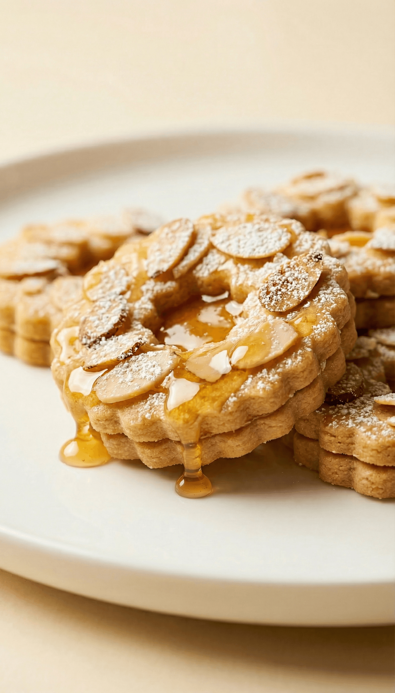 Sablé Fleur Amande — Sablé traditionnel à la confiture, décoré d'amandes effilées croquantes.
